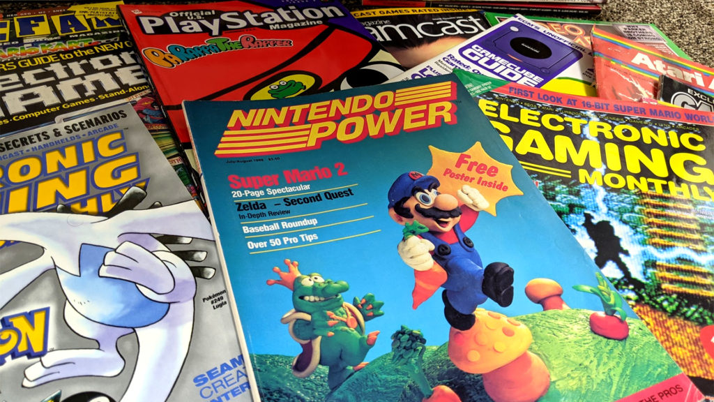 A pile of video game magazines
