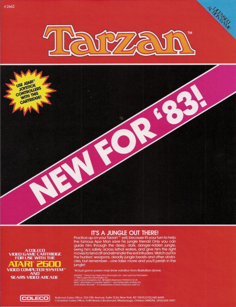 A flyer announcing Tarzan for 1983.