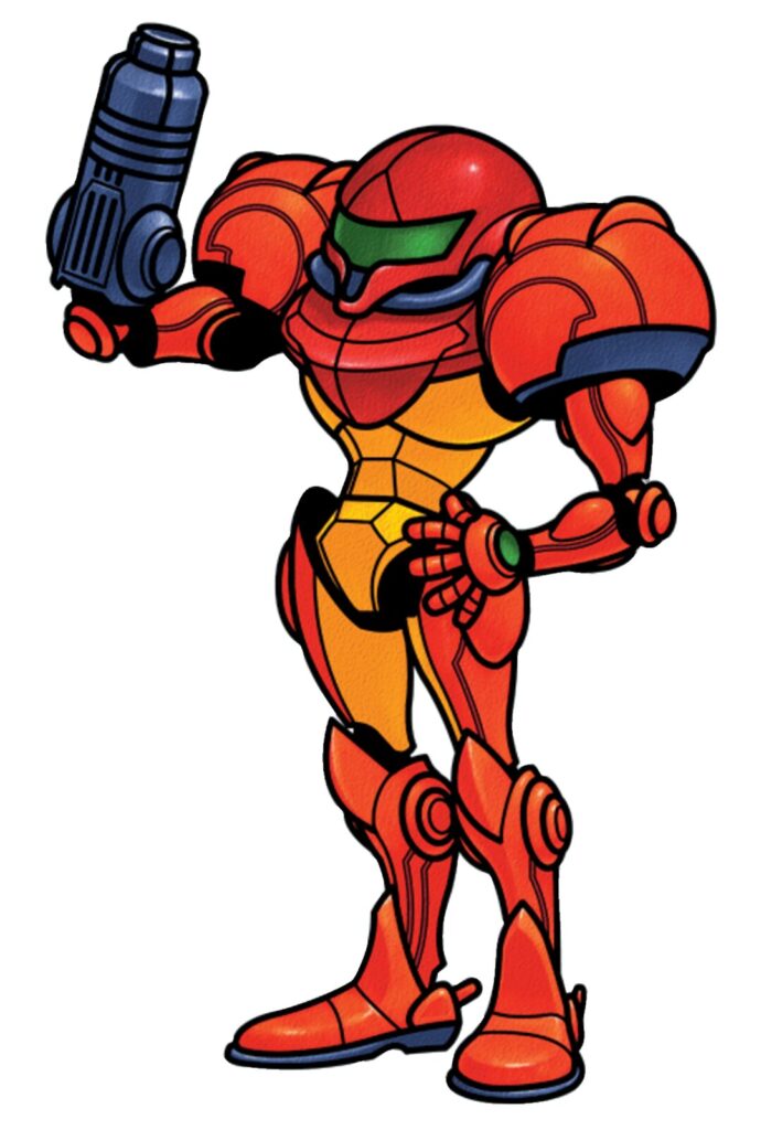 Artwork of Samus Aran from Super Smash Bros.